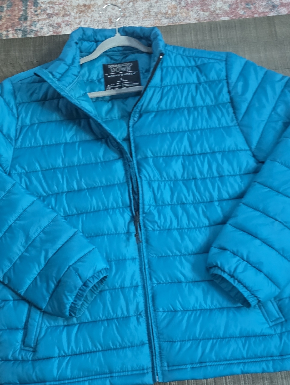 Unbranded Mens Lightweight Quilted Jacket - Bright Teal Blue